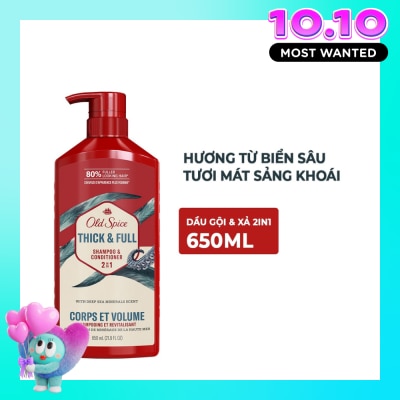 OLD SPICE Dầu Gội & Xả Cho Nam Old Spice Thick & Full 2n1 Shampoo & Conditioner 650ml image