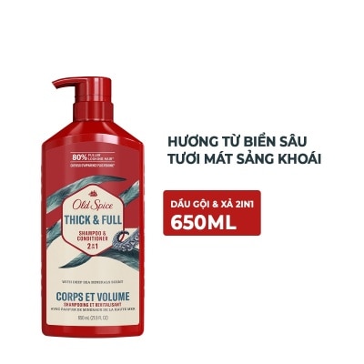 OLD SPICE Dầu Gội & Xả Cho Nam Old Spice Thick & Full 2n1 Shampoo & Conditioner 650ml