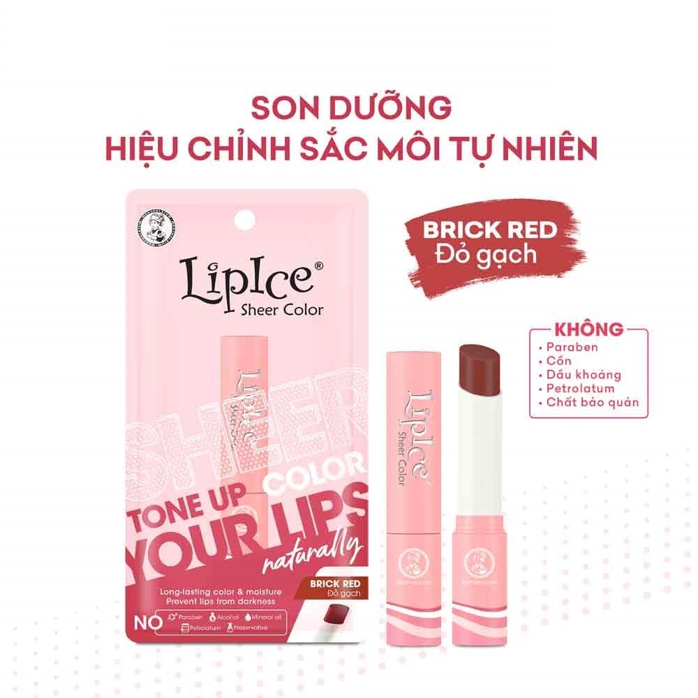 Son Dưỡng Có Màu Lipice Sheer Color 2.4g .#Brick Red
