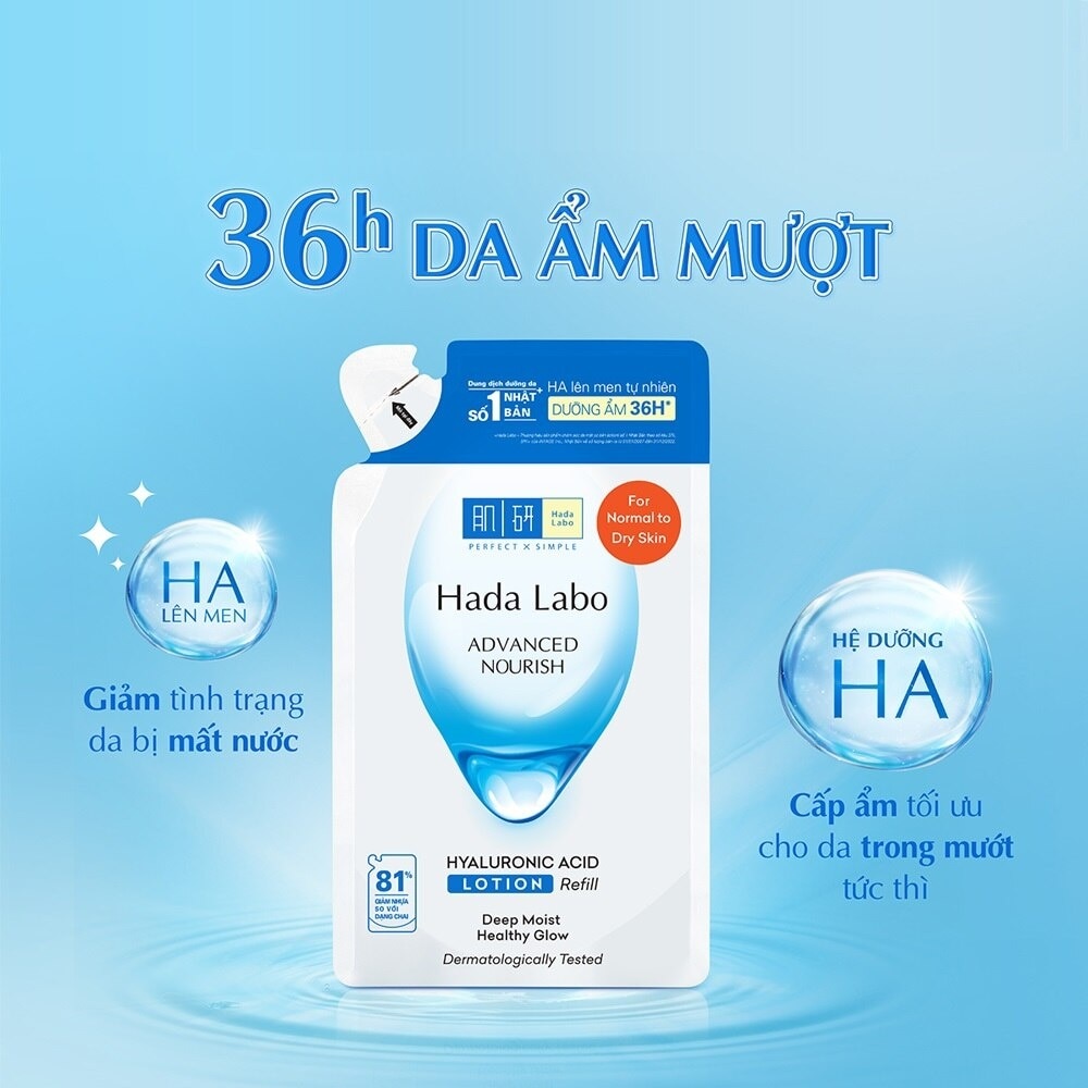 Dung Dịch Dưỡng Ẩm Hada Labo Cho Da Thường Advanced Nourish Hyaluronic Acid Lotion 170ml(Túi Refill)