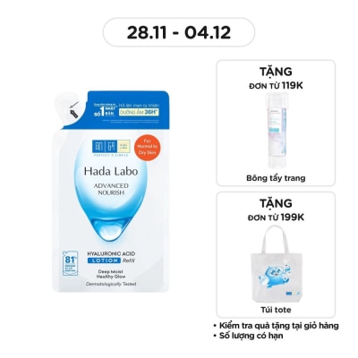 HADA LABO Dung Dịch Dưỡng Ẩm Hada Labo Cho Da Thường Advanced Nourish Hyaluronic Acid Lotion 170ml(Túi Refill)