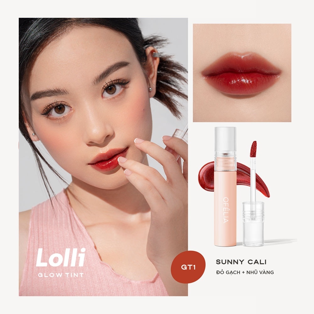 Son Bóng Ofélia Lolli Glow Tint 3.9g .#GT1 Sunny Cali
