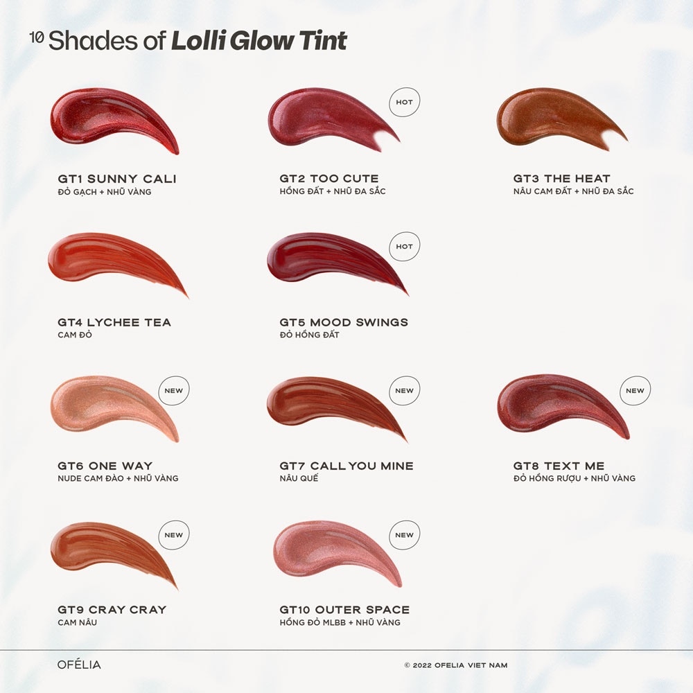 Ofélia Lolli Glow Tint 3.9g .#GT1 Sunny Cali