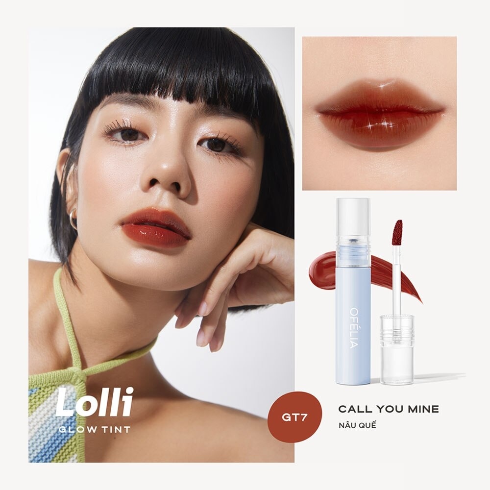 Son Bóng Ofélia Lolli Glow Tint 3.9g .#GT7 Call You Mine