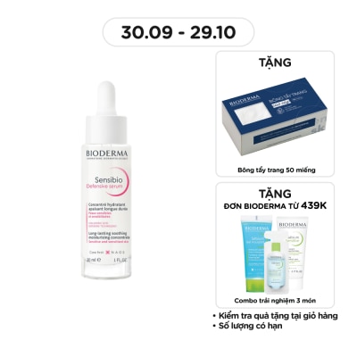 BIODERMA Tinh Chất Bioderma Sensibio Defensive Serum 30ml