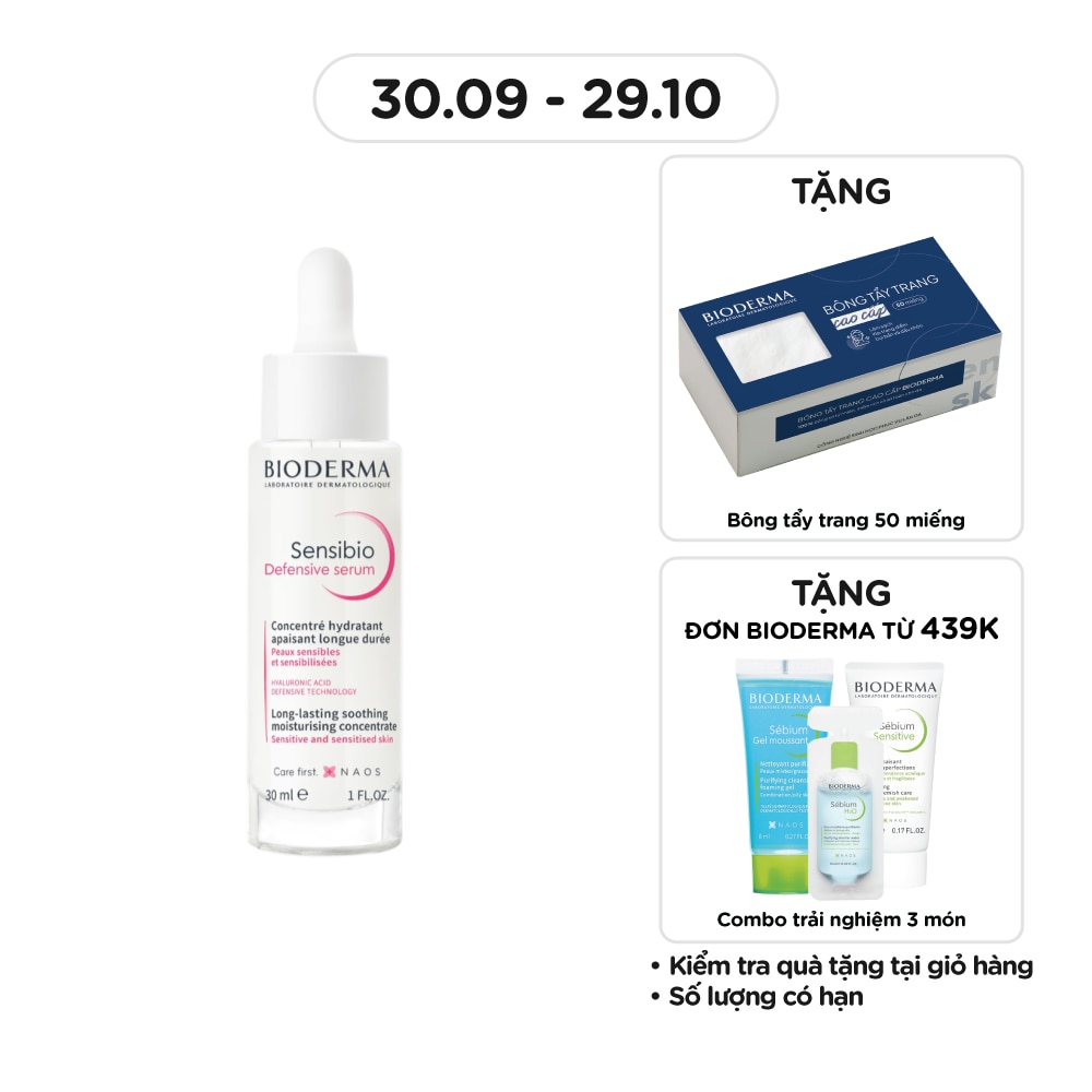 Tinh Chất Bioderma Sensibio Defensive Serum 30ml