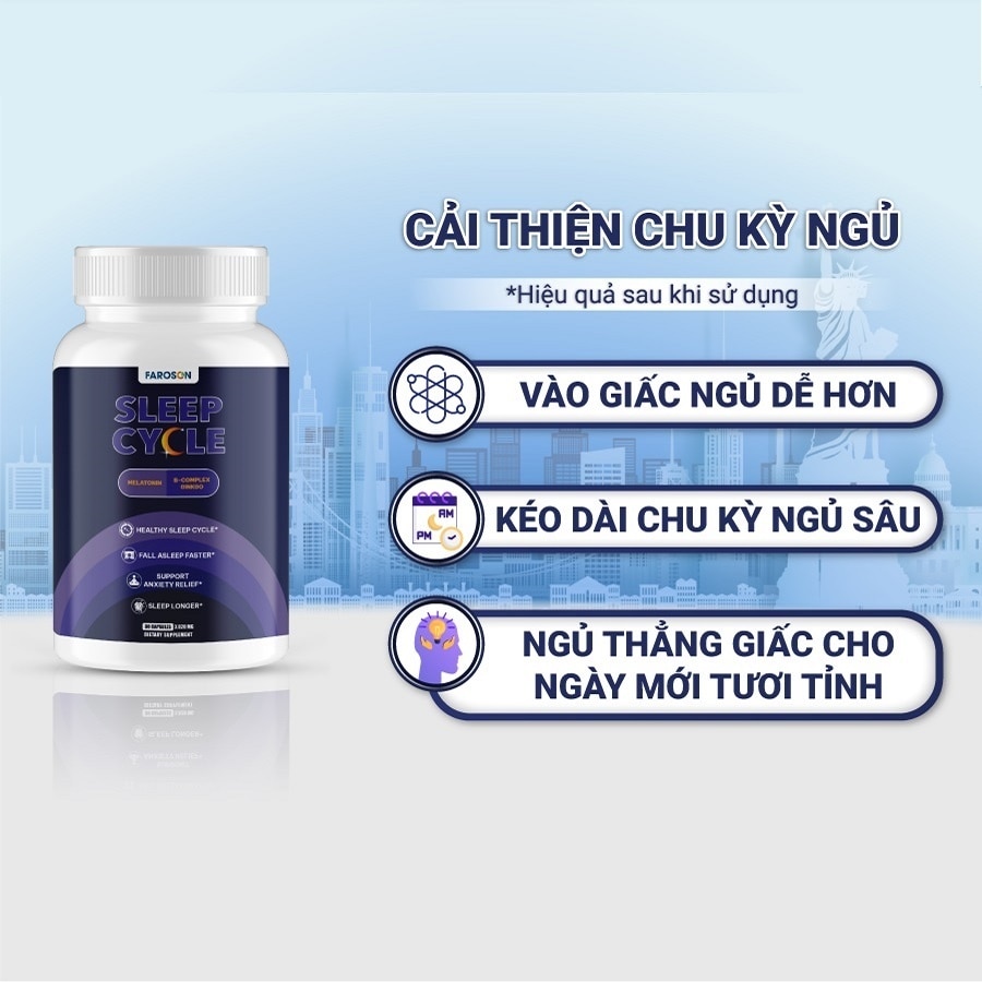 Thực Phẩm Bảo Vệ Sức Khỏe Faroson Sleep Cycle 30 viên