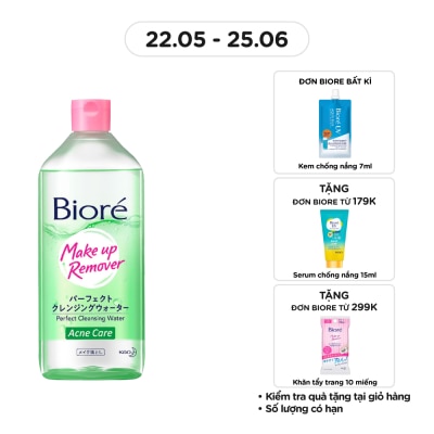 BIORE Nước Tẩy Trang Biore Make Up Remover Perfect Cleansing Water Acne Care 400ml