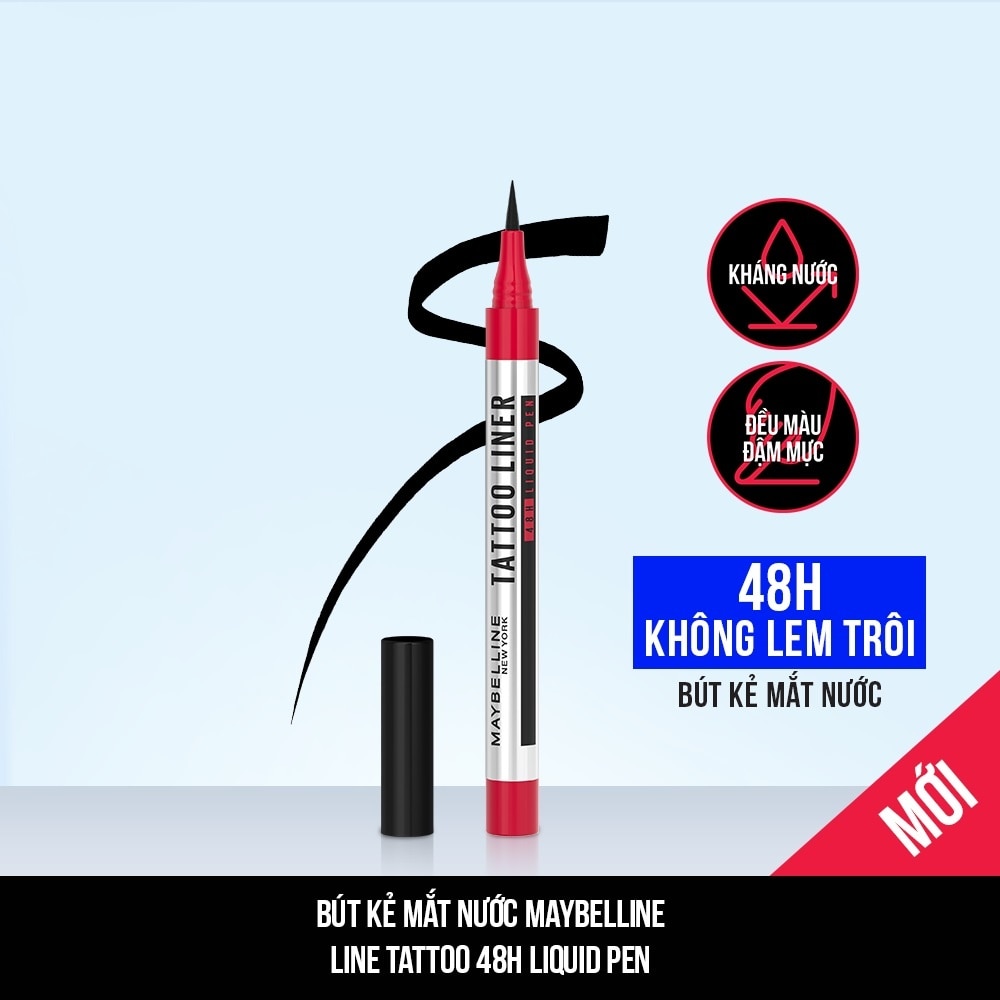 Bút Kẻ Mắt Nước Maybelline New York Tattoo Liner 48H Liquid Pen 1g .#Black