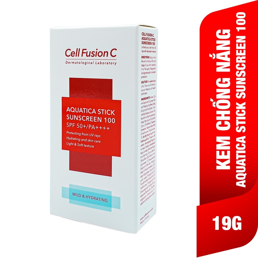 Sáp Chống Nắng Cell Fusion C Aquatica Stick Sunscreen 100 SPF50+ PA++++ 19g