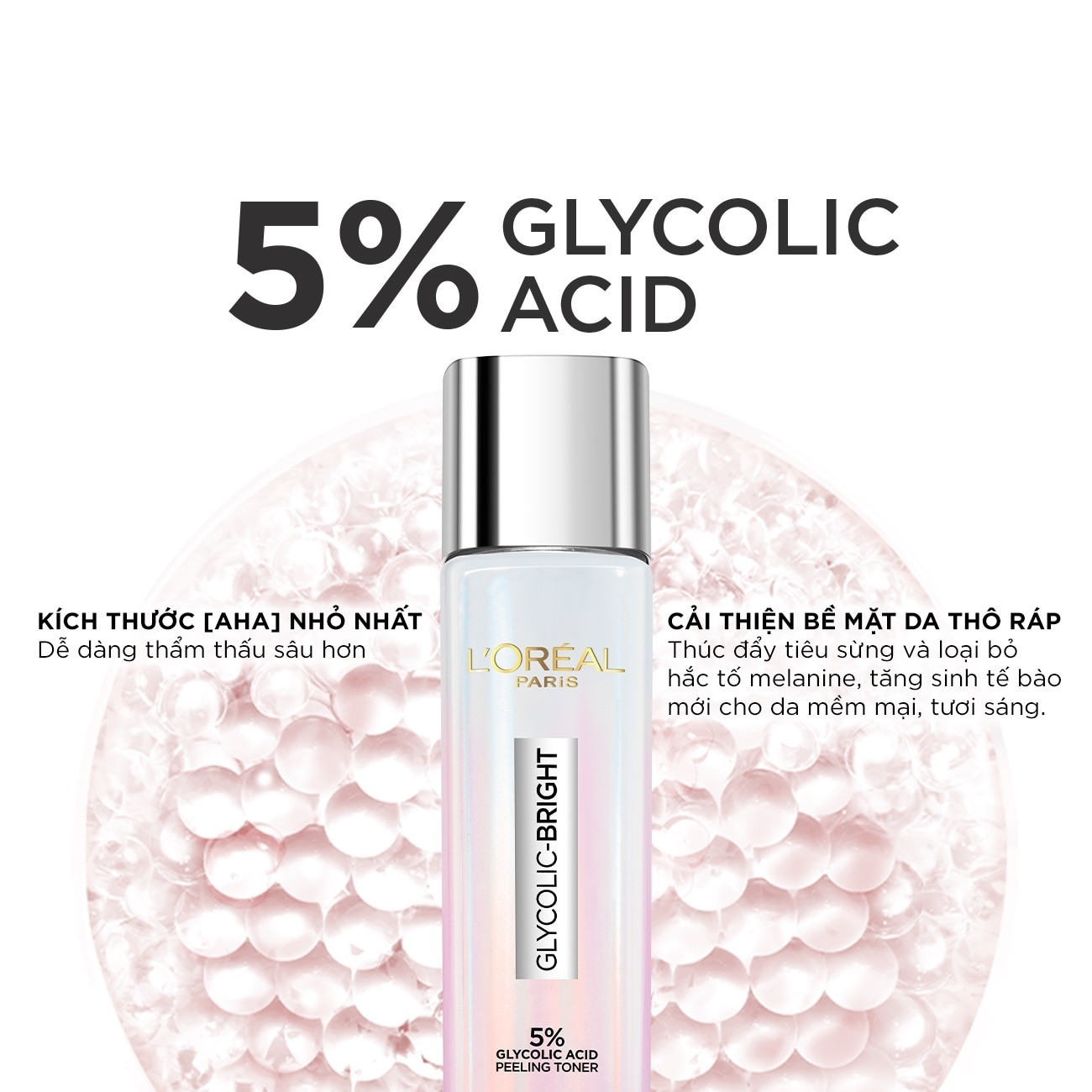Nước Dưỡng L'oreal Paris Glycolic-Bright Glowing Peeling Toner 128ml