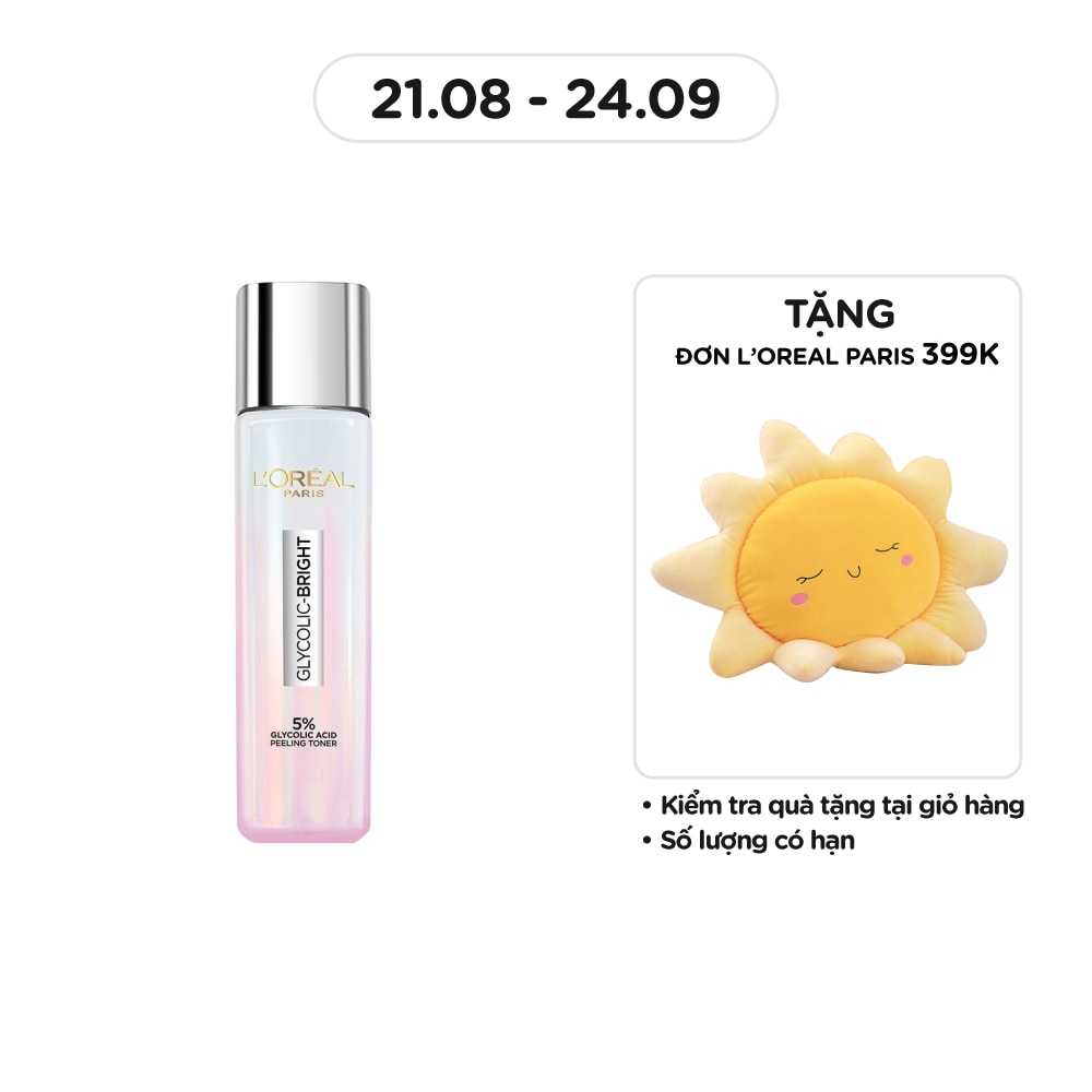 Nước Dưỡng L'oreal Paris Glycolic-Bright Glowing Peeling Toner 128ml