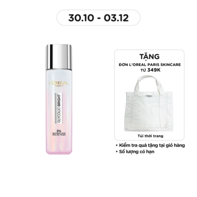 L'OREAL PARIS Nước Dưỡng L'oreal Paris Glycolic-Bright Glowing Peeling Toner 128ml