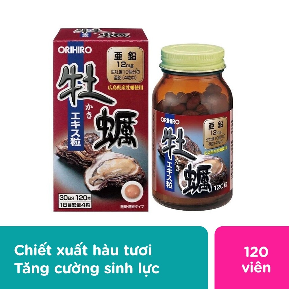 Viên Uống Tinh Chất Hàu Tươi Orihiro 120 viên