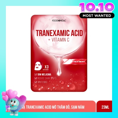 FOODAHOLIC Mặt Nạ Foodaholic Tranexamic Acid Mờ Thâm Đỏ, Sạm Nám Tranexamic Acid Ample Mask 23ml image