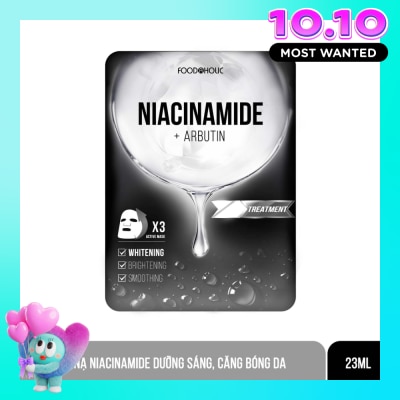 FOODAHOLIC Mặt Nạ Foodaholic Niacinamide Dưỡng Sáng, Căng Bóng Da Niacinamide Ample Mask 23ml image
