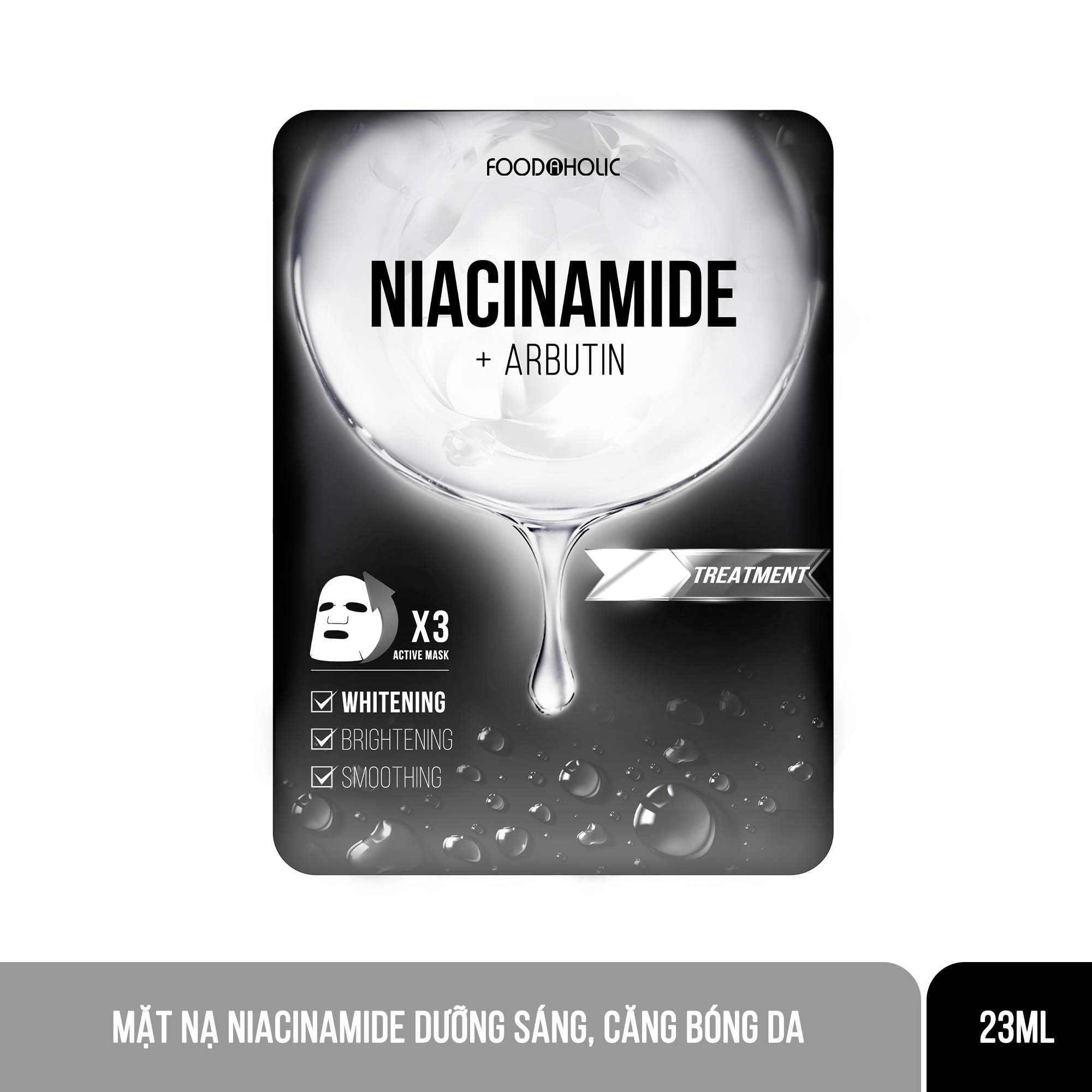 Mặt Nạ Foodaholic Niacinamide Dưỡng Sáng, Căng Bóng Da Niacinamide Ample Mask 23ml