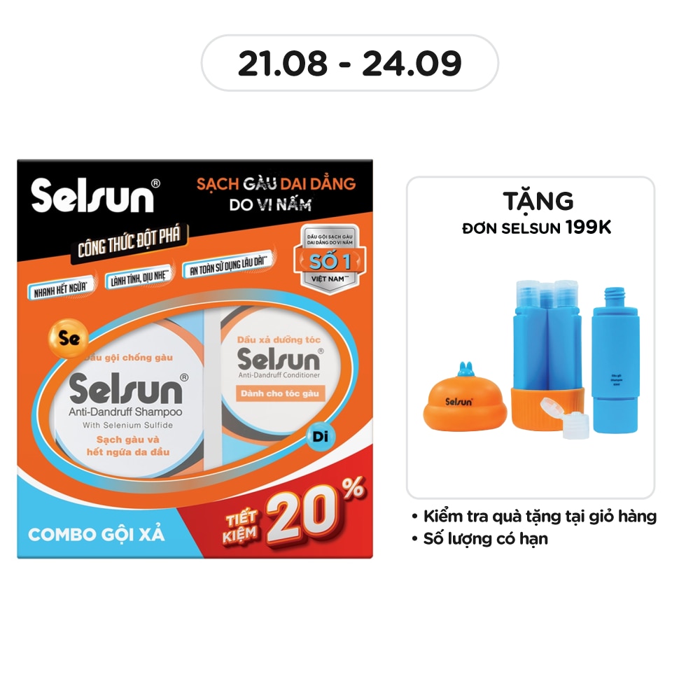 Combo Anti-Dandruff (Shampoo 100ml + Conditioner 100ml)