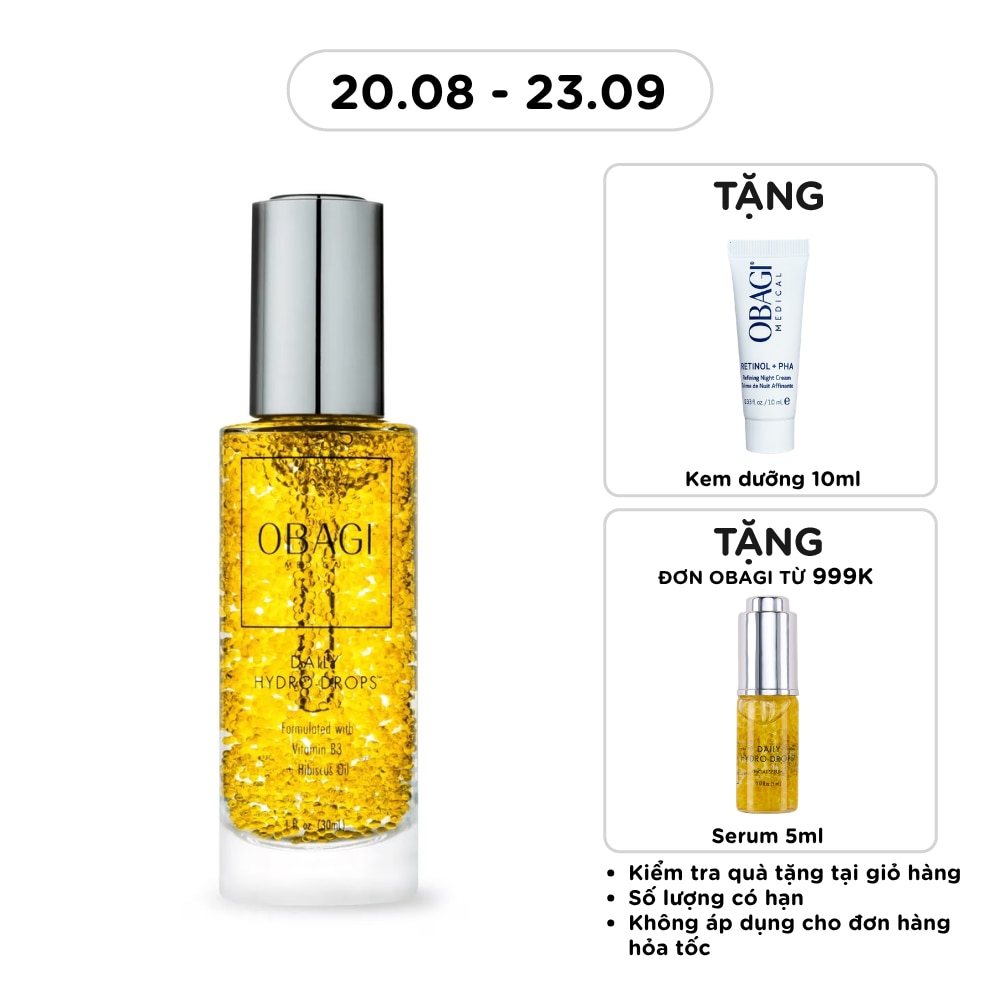 Tinh Chất Obagi Vitamin B3 Cấp Nước Khóa Ẩm & Phục Hồi Da Daily Hydro-Drops Facial 30ml image