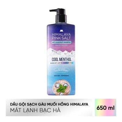 HIMALAYA Dầu Gội Sạch Gàu Muối Hồng Himalaya Mát Lạnh Bạc Hà Cool Menthol 650ml