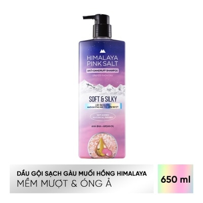 HIMALAYA Dầu Gội Sạch Gàu Muối Hồng Himalaya Mềm Mượt Óng Ả Soft and Silky 650ml