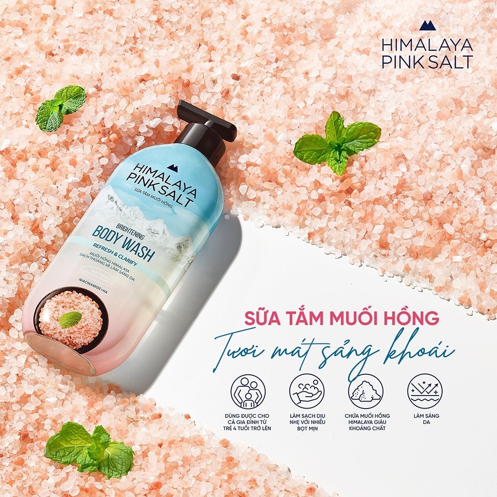 Sữa Tắm Muối Hồng Himalaya Tươi Mát Và Sảng Khoái Refresh and Clarify 500g