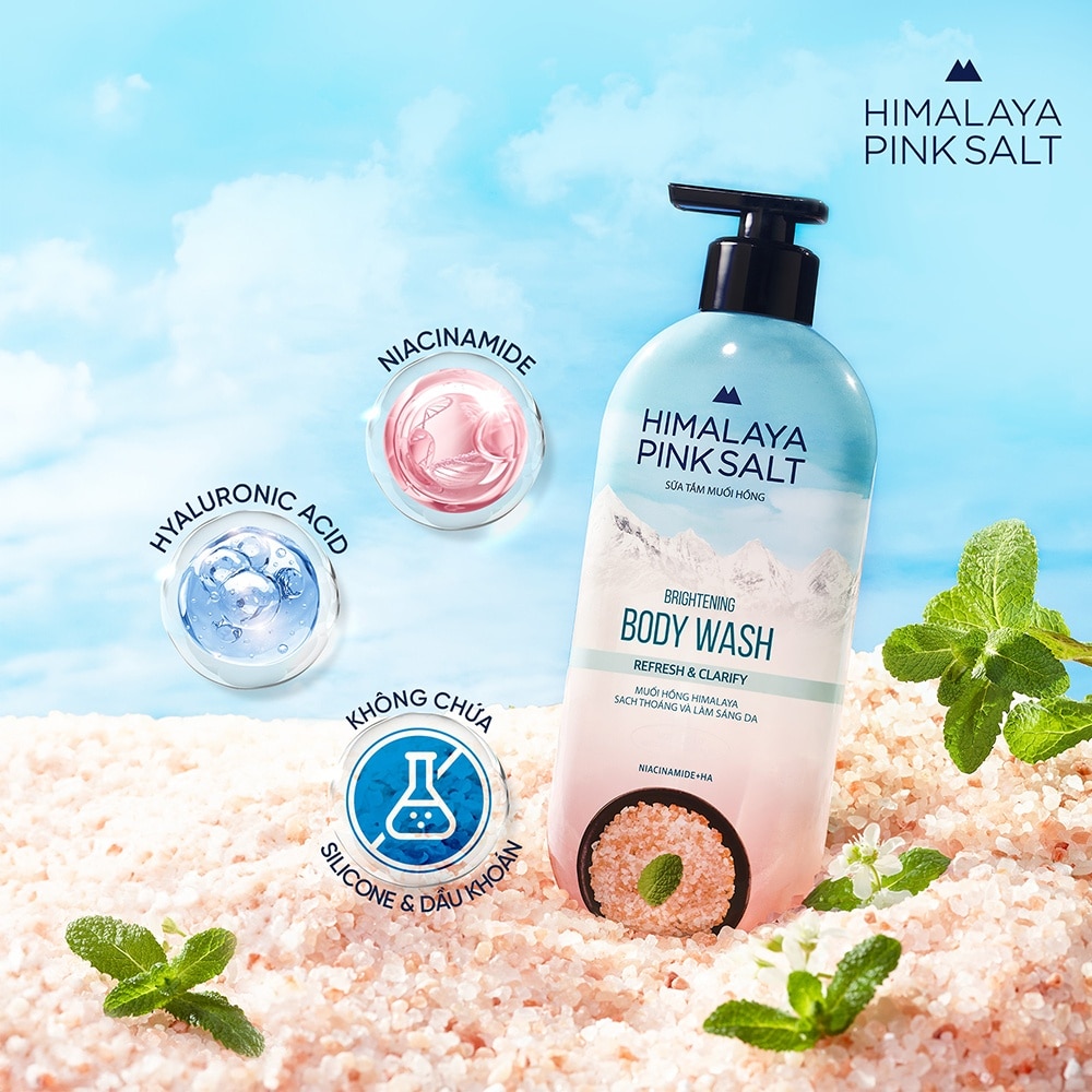 Sữa Tắm Muối Hồng Himalaya Tươi Mát Và Sảng Khoái Refresh and Clarify 500g