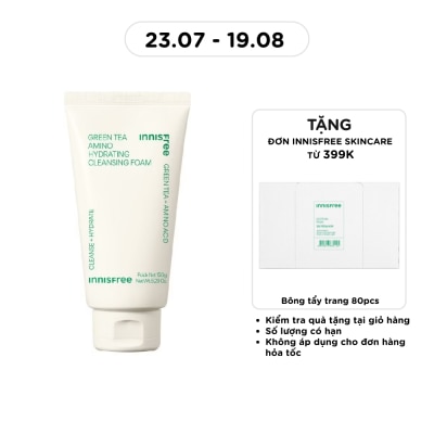 INNISFREE - Sữa Rửa Mặt Dưỡng Ẩm innisfree Green Tea Amino Cleansing Foam 150g image