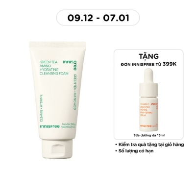 INNISFREE Sữa Rửa Mặt Dưỡng Ẩm innisfree Green Tea Amino Cleansing Foam 150g
