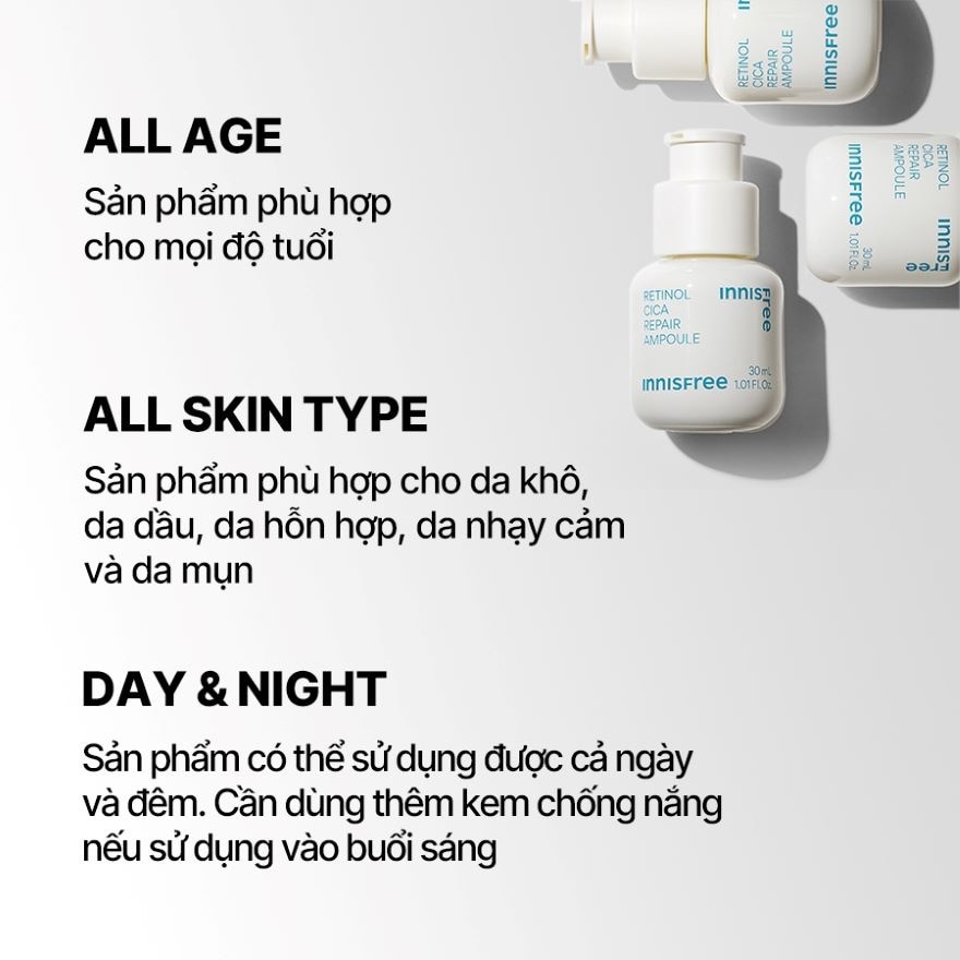 Tinh Chất Phục Hồi innisfree Retinol Cica Repair Ampoule 30ml