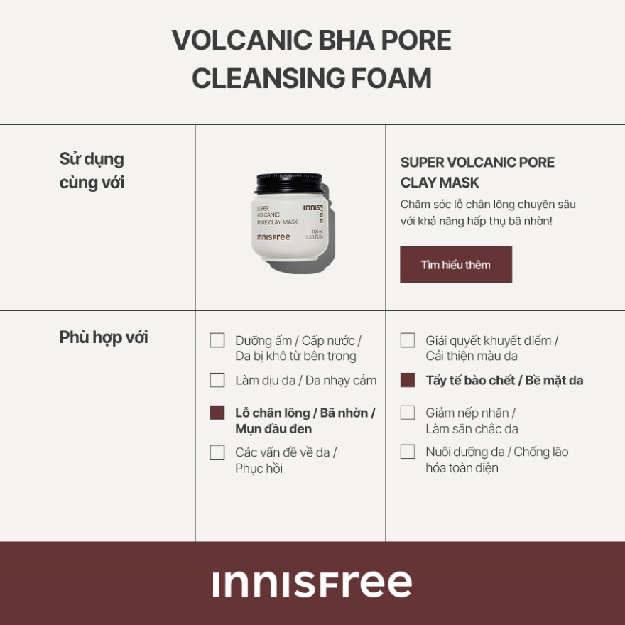 Mặt Nạ Đất Sét innisfree Super Volcanic Pore Clay Mask 100ml