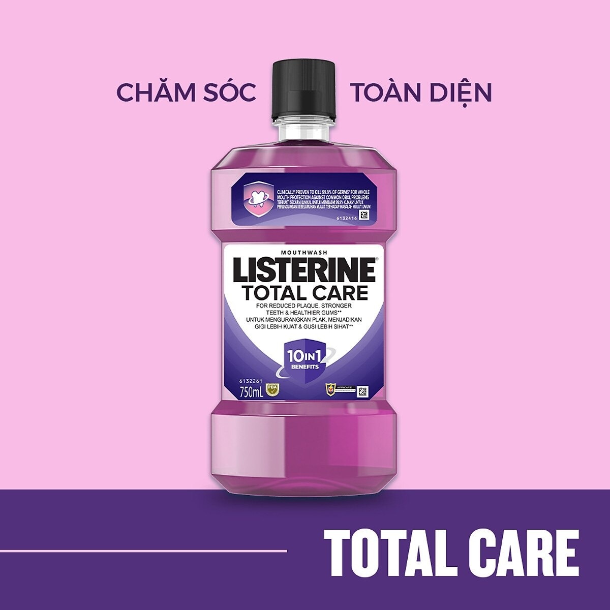 Nước Súc Miệng Listerine Total Care Mouthwash 750ml