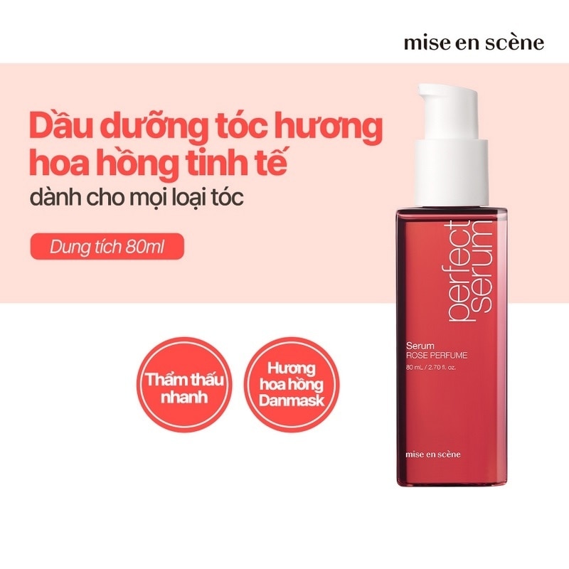 Mua ngay MISE EN SCÈNE, Dầu Dưỡng Tóc mise en scène Perfect Serum Rose  Perfume 80ml với khuyến mãi đặc biệt | Watsons Việt Nam