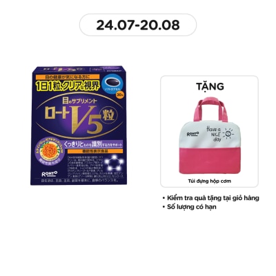 ROHTO Thực Phẩm Bảo Vệ Sức Khỏe Rohto V5 Bổ Mắt 12.57g 30 Viên