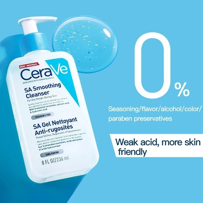 Sữa Rửa Mặt CeraVe SA Smoothing Cleanser Làm Sạch Dịu Nhẹ 236ml