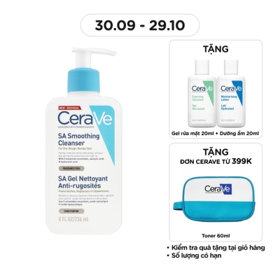 CERAVE Sữa Rửa Mặt CeraVe SA Smoothing Cleanser Làm Sạch Dịu Nhẹ 236ml