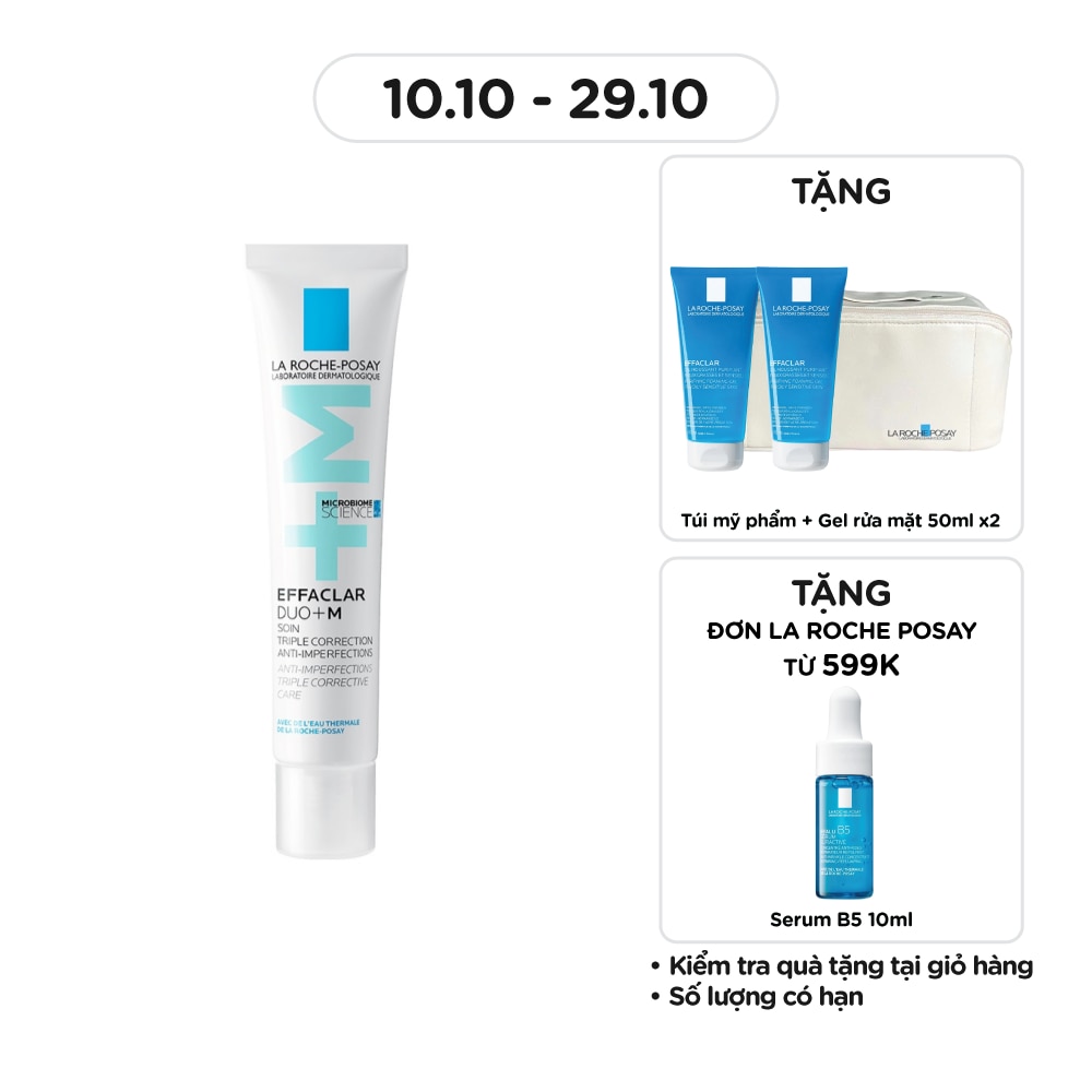 Kem Dưỡng Giảm Mụn La Roche Posay Effaclar Duo+M 40ml