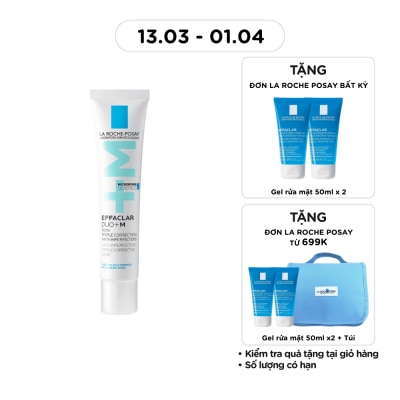 LA ROCHE POSAY - Kem Dưỡng Giảm Mụn La Roche Posay Effaclar Duo+M 40ml