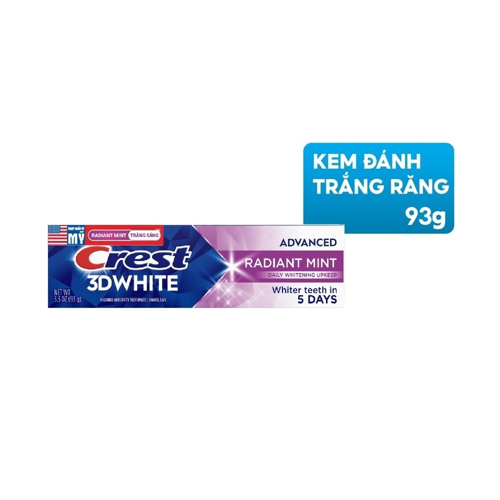 Kem Đánh Răng Crest 3D White Radian Mint 93g