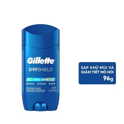 GILLETTE Sáp Khử Mùi Gillette Dryshield Cool Wave 96g