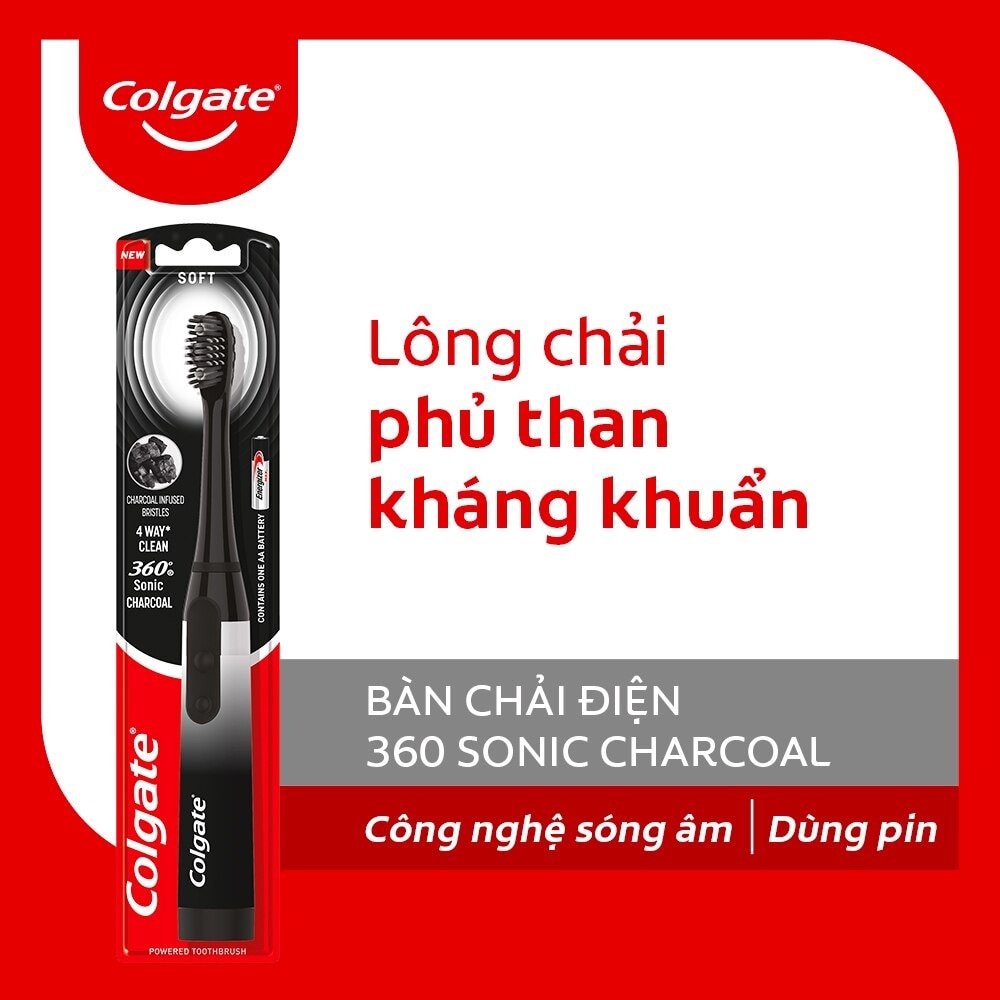 Bàn Chải Điện Colgate 360 Sonic Charcoal