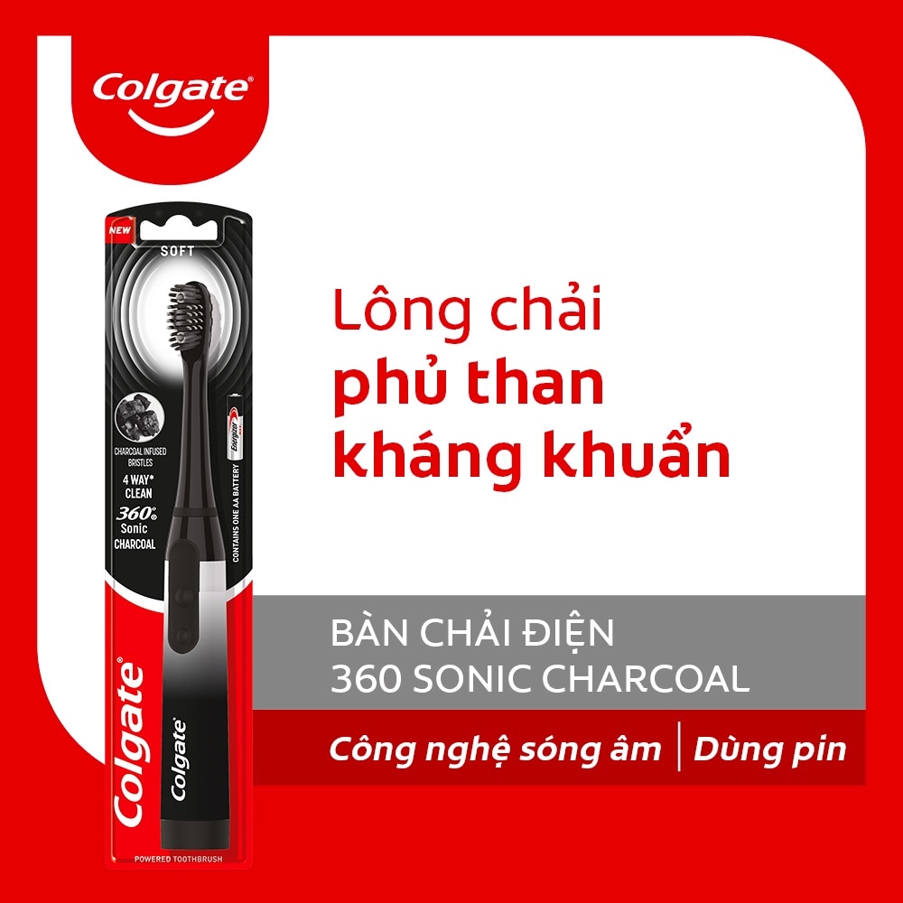 Bàn Chải Điện Colgate 360 Sonic Charcoal