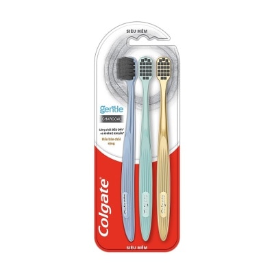 COLGATE Combo Toothbrush Gentle Charcoal 3pcs