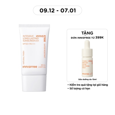 INNISFREE Kem Chống Nắng Innisfree Intensive Long-Lasting Sunscreen EX SPF50+ PA++++ 60ml