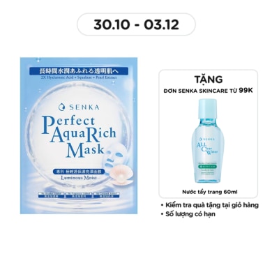 SENKA Mặt Nạ Senka Perfect Aqua Rich Mask Luminous Moist 21g