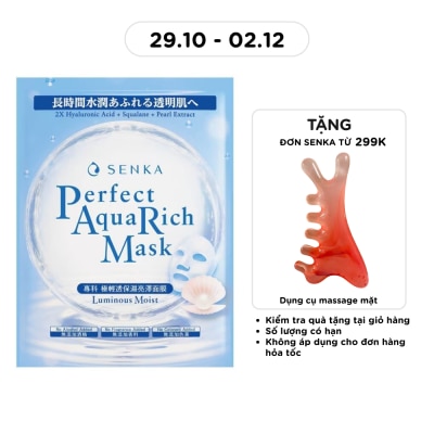 SENKA Mặt Nạ Senka Perfect Aqua Rich Mask Luminous Moist 21g image