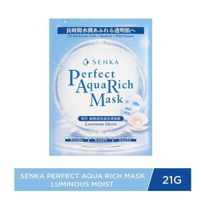 SENKA Mặt Nạ Senka Perfect Aqua Rich Mask Luminous Moist 21g