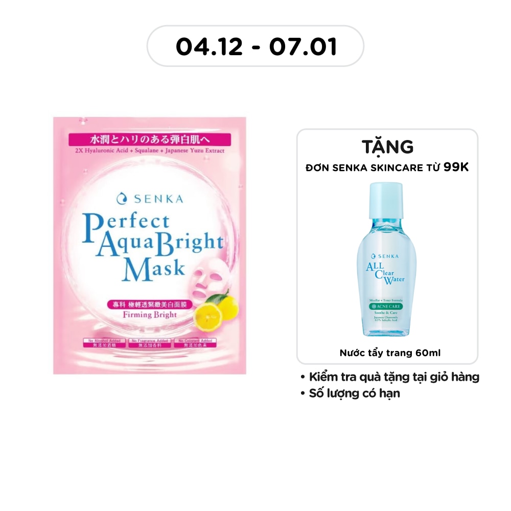 Mặt Nạ Senka Perfect Aqua Bright Mask Firming Bright 21g