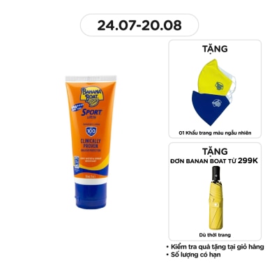 BANANA BOAT Kem Chống Nắng Banana Boat Sport Sunscreen Lotion SPF100 PA++++ 90ml