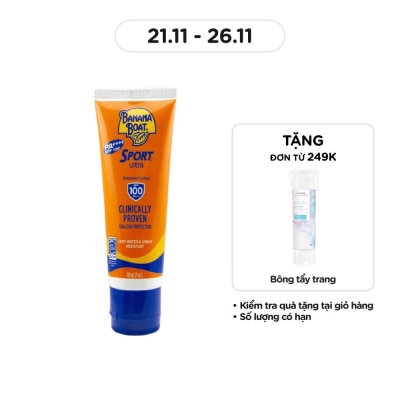 BANANA BOAT Kem Chống Nắng Banana Boat Sport Sunscreen Lotion SPF100 PA++++ 90ml